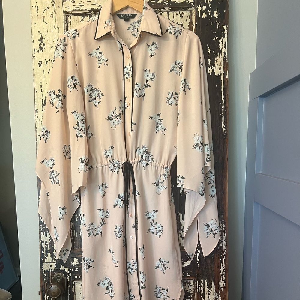 Ralph Lauren Black Label Floral shirt Dress. Size 2. Femine. Garden party. Soft.